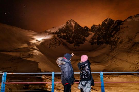 Abendessen unter den Sternen Skalnaté pleso