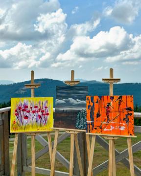 Szczyrk Painting with wine