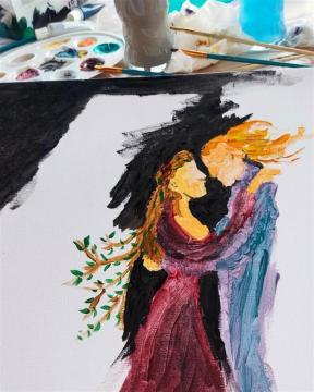 Szczyrk Painting with wine