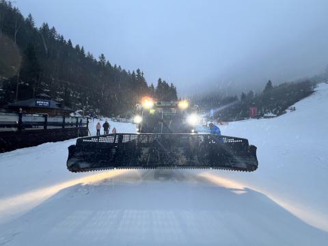 Przejażdżka ratrakiem pełna wrażeń